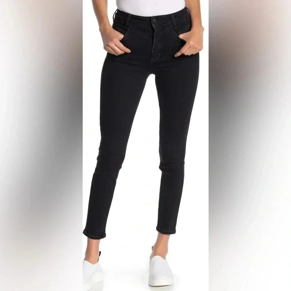 We the free Riley seamed black high rise skinny jeans size 29
